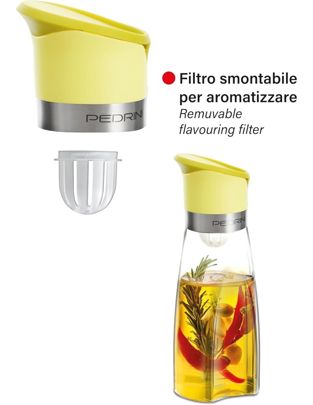 PEDRINI, DISPENSER VETRO OLIO E ACETO, 320 ML