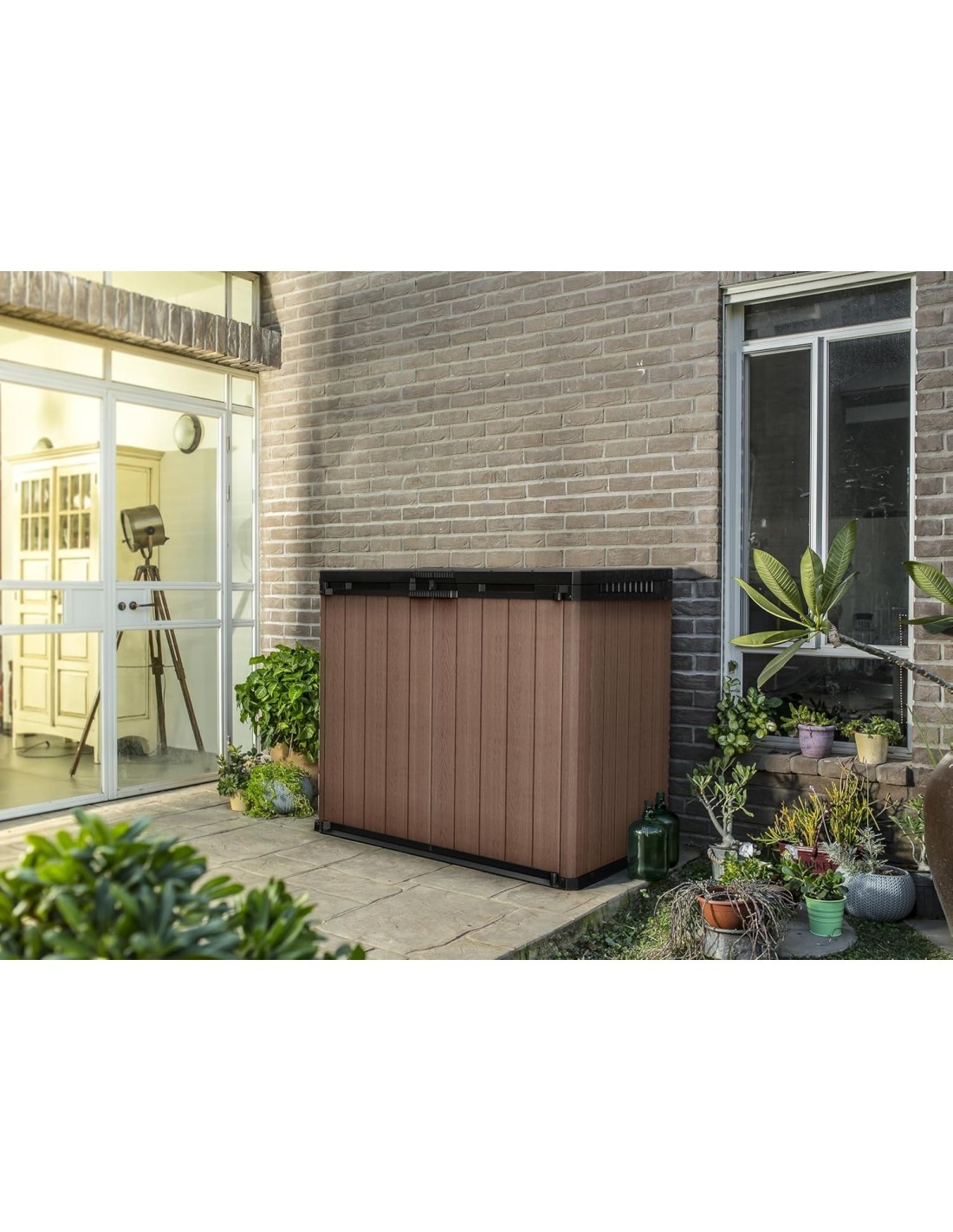 BAULE PORTATTREZZI DARWIN RESINA 140X80X120CM MARRONE