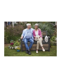 PANCHINA CONTENITORE RESINA 132X61X89CM RESINA