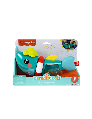 Fisher‑Price Squalo Multiattività, HJP01, Activity Shark, età 6 m+, no batterie richieste