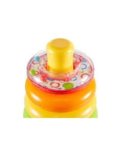 FISHER-PRICE GKD51 PIRAMIDE 5 ANELLI COLORATI CON BASE OSCILLANTE, GIOCATTOLO EDUCATIVO 6+ MESI