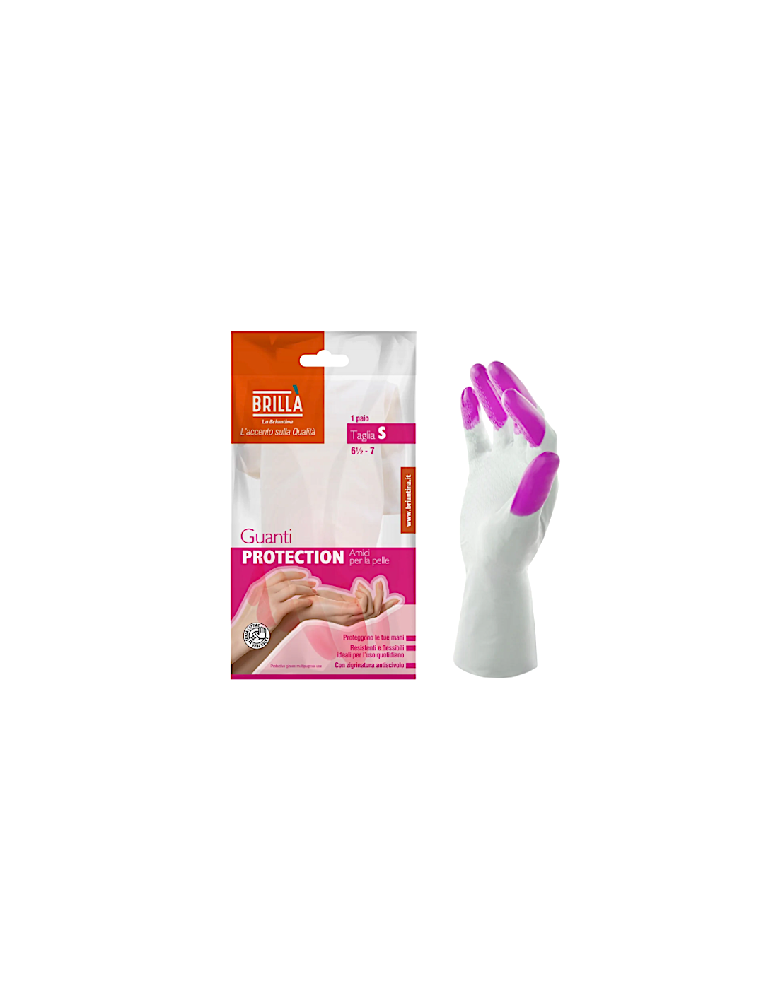 COPPIA GUANTI PROTECTION TAGLIA S PVC