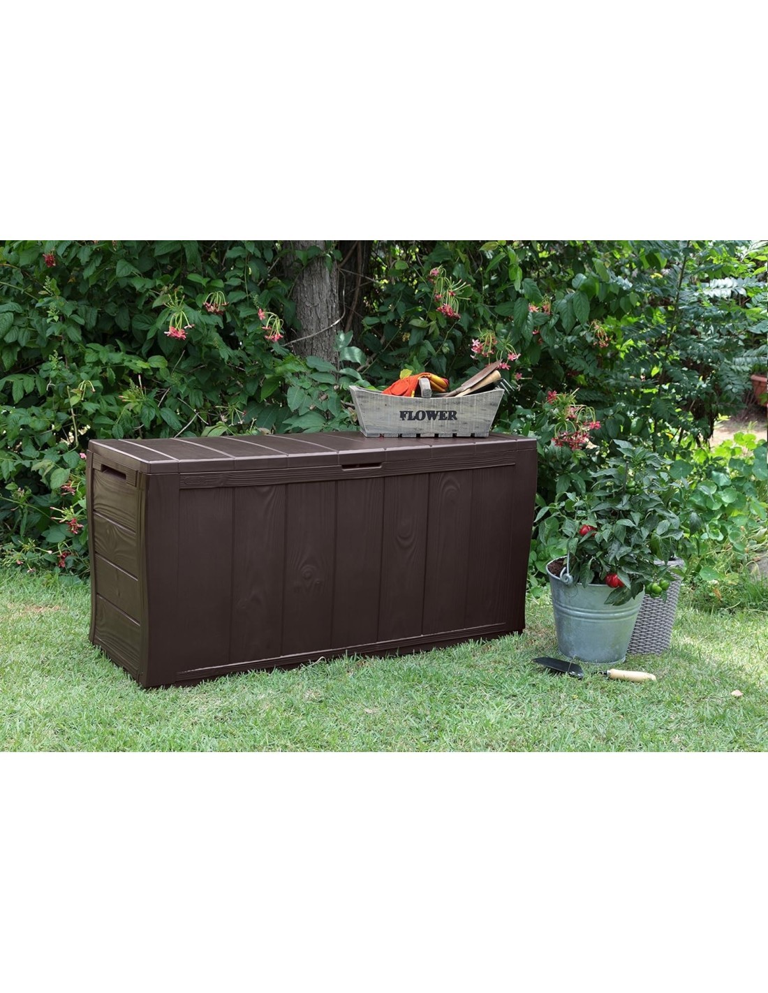 BAULE CONTENITORE SHERWOOD MARRONE 117X45X57CM