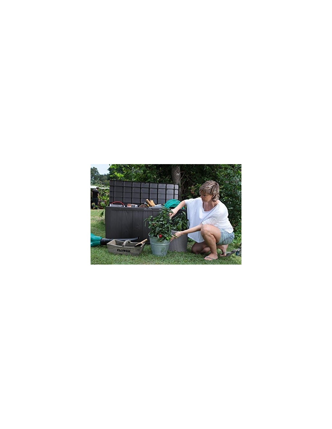 BAULE CONTENITORE SHERWOOD MARRONE 117X45X57CM