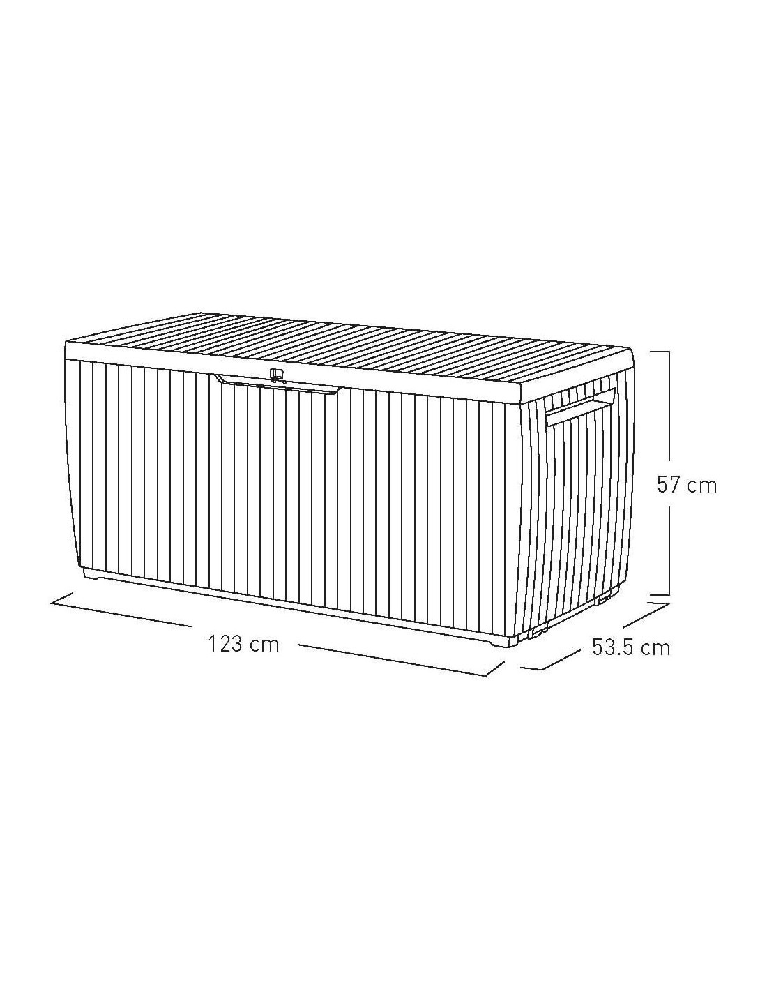 BAULE CONTENITORE SPRINGWOOD MARRONE 123X53X57CM