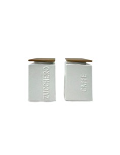 COPPIA BARATTOLI 82164 CERAMICA CAFFE/ZUCCHERO