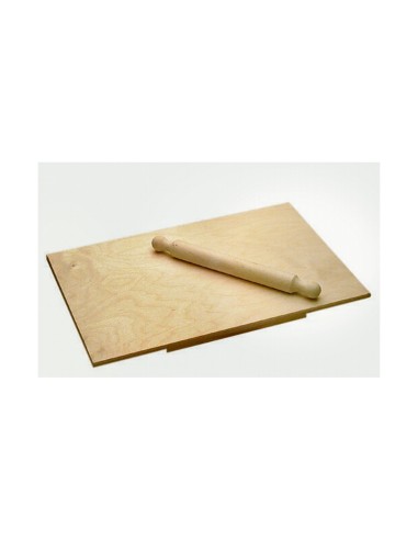 ASSE PER PASTA BETULLA 58X38CM CON MATTARELLO 35CM