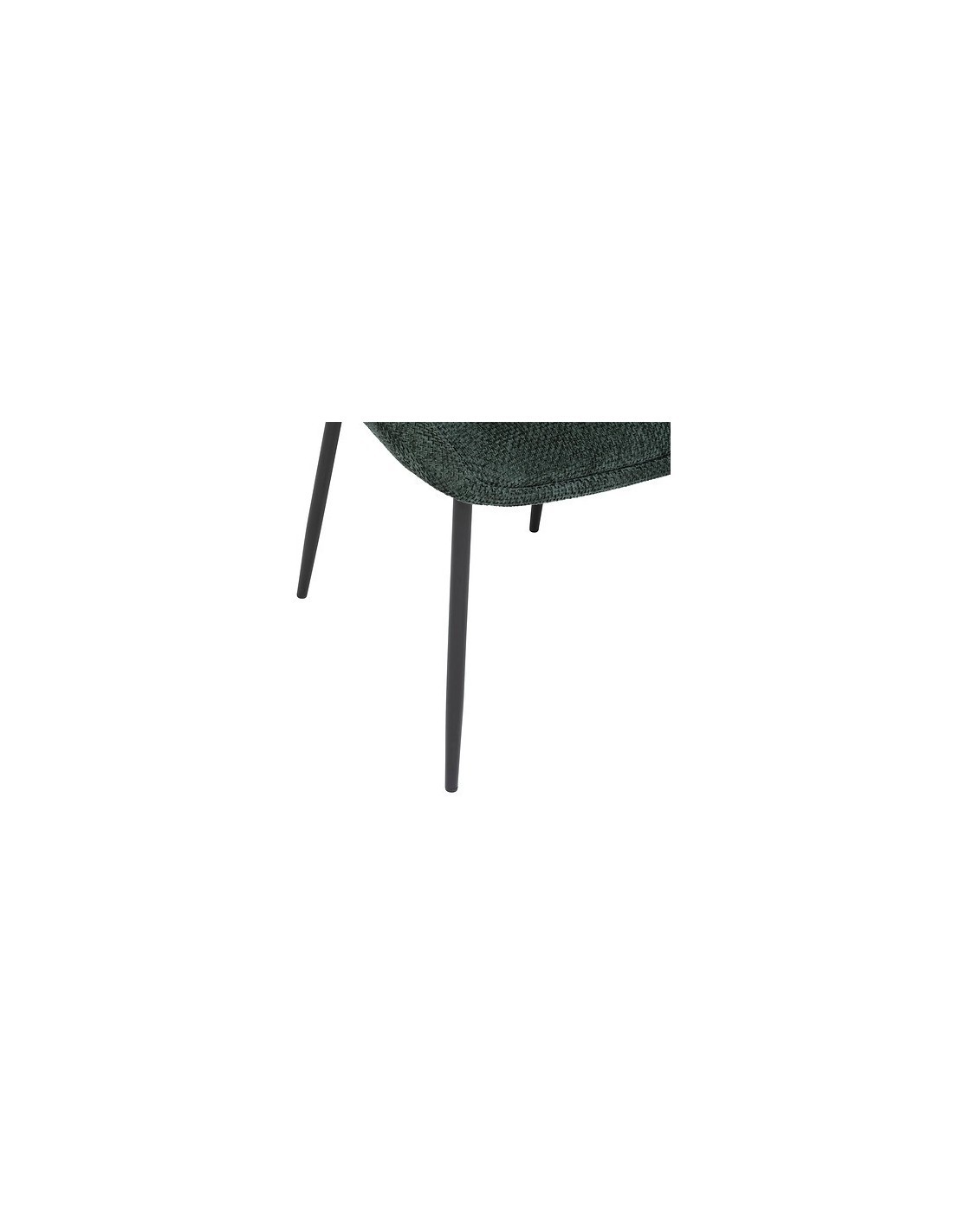 Sedia Seliso, chenille verde cedro, acciaio, 60x57x81 cm, stile moderno