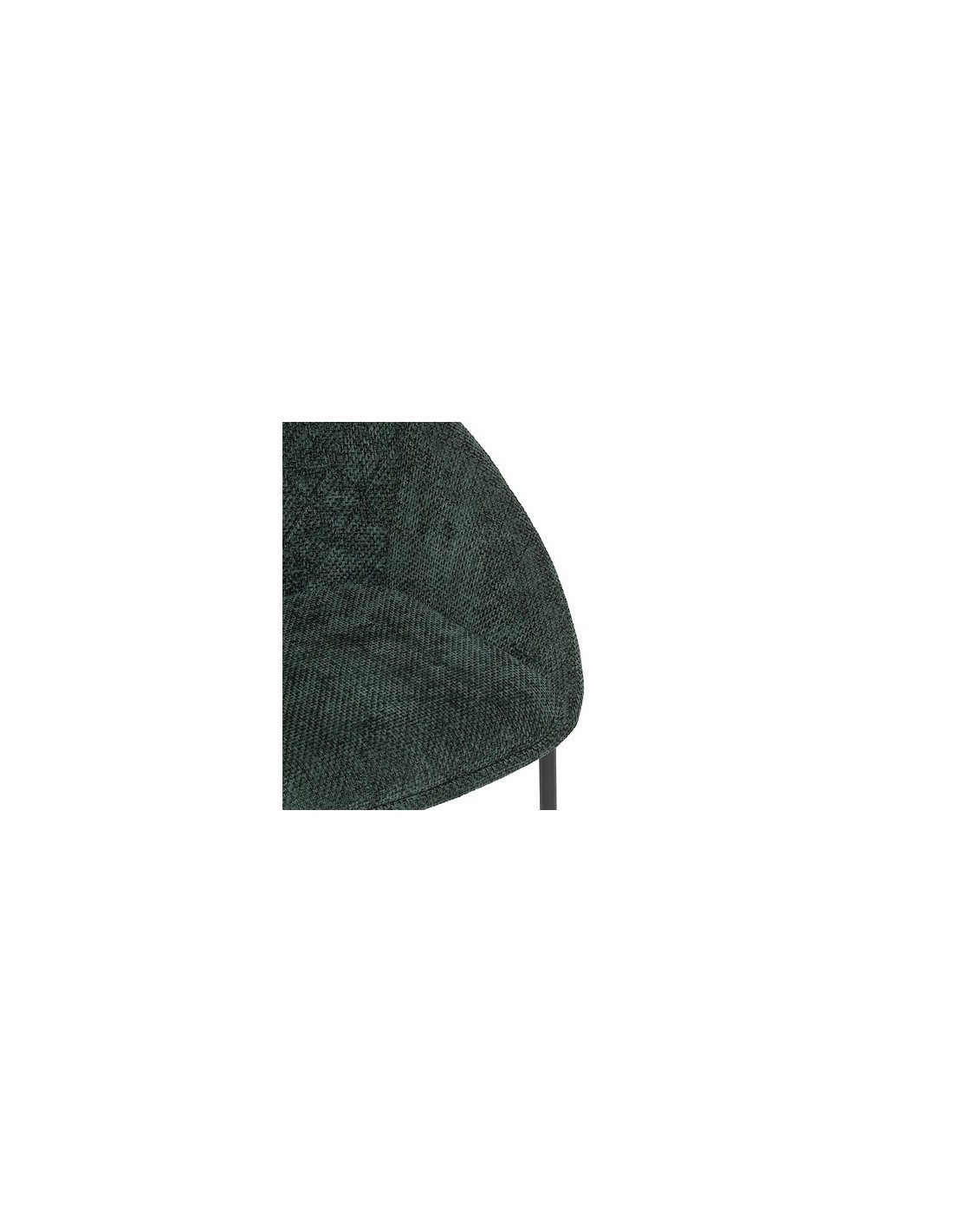 Sedia Seliso, chenille verde cedro, acciaio, 60x57x81 cm, stile moderno