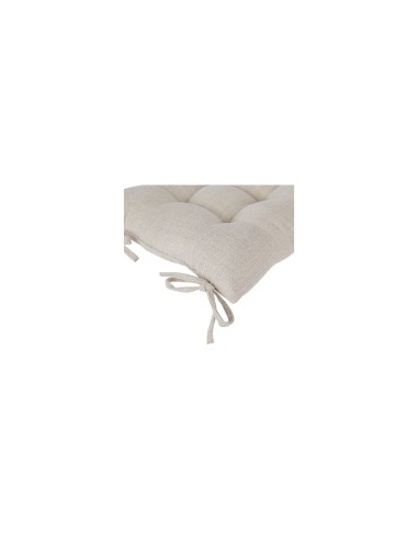 Cuscino per sedia Clem, 38 x 38 cm, poliestere beige lino, altezza 5 cm
