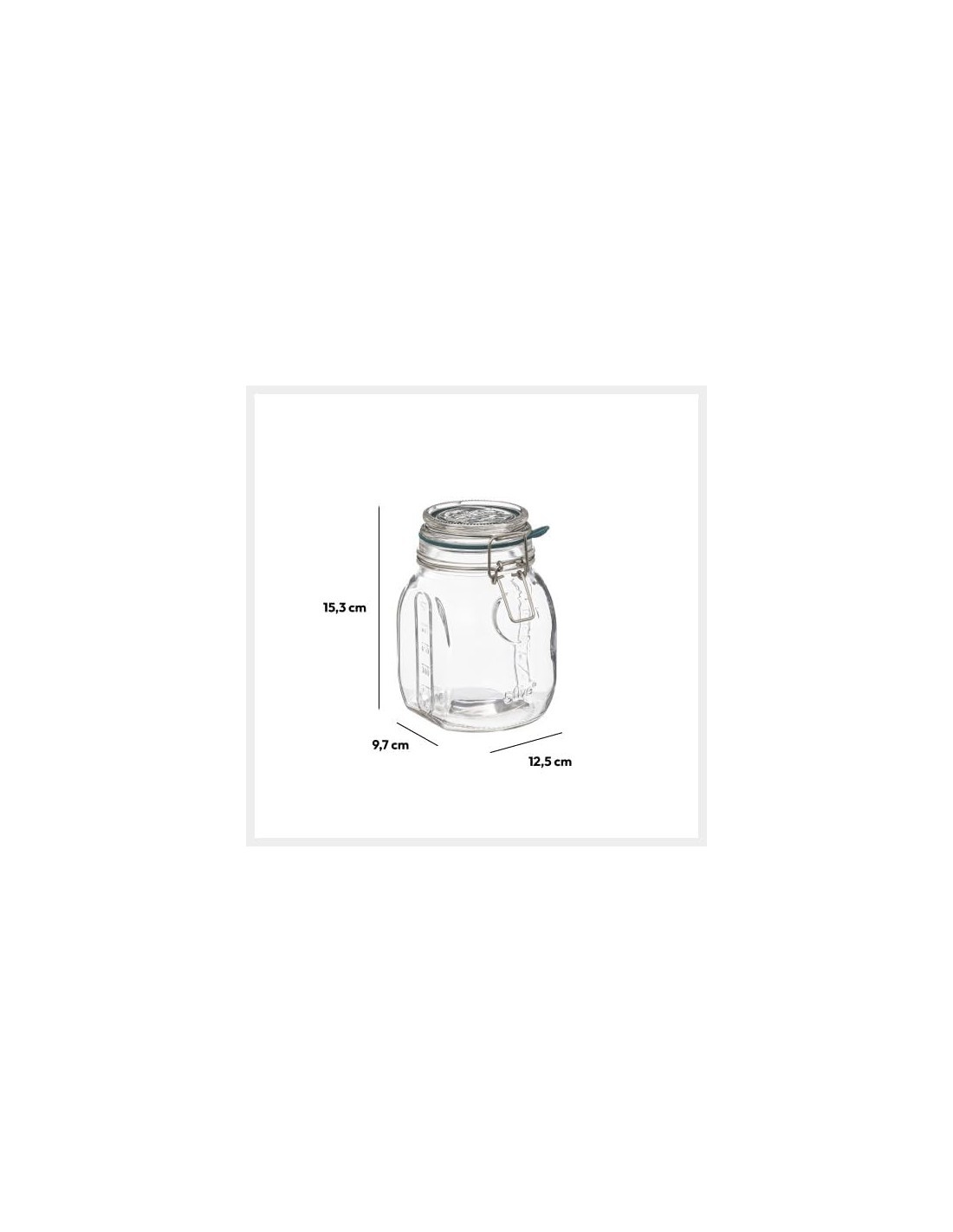 five vaso di vetro Jarro trasparente 0,75 L, adatto microonde75LT