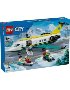 LEGO CITY 60465 AEREO AMBULANZA DI EMERGENZA PER BAMBINI + 6 ANNI