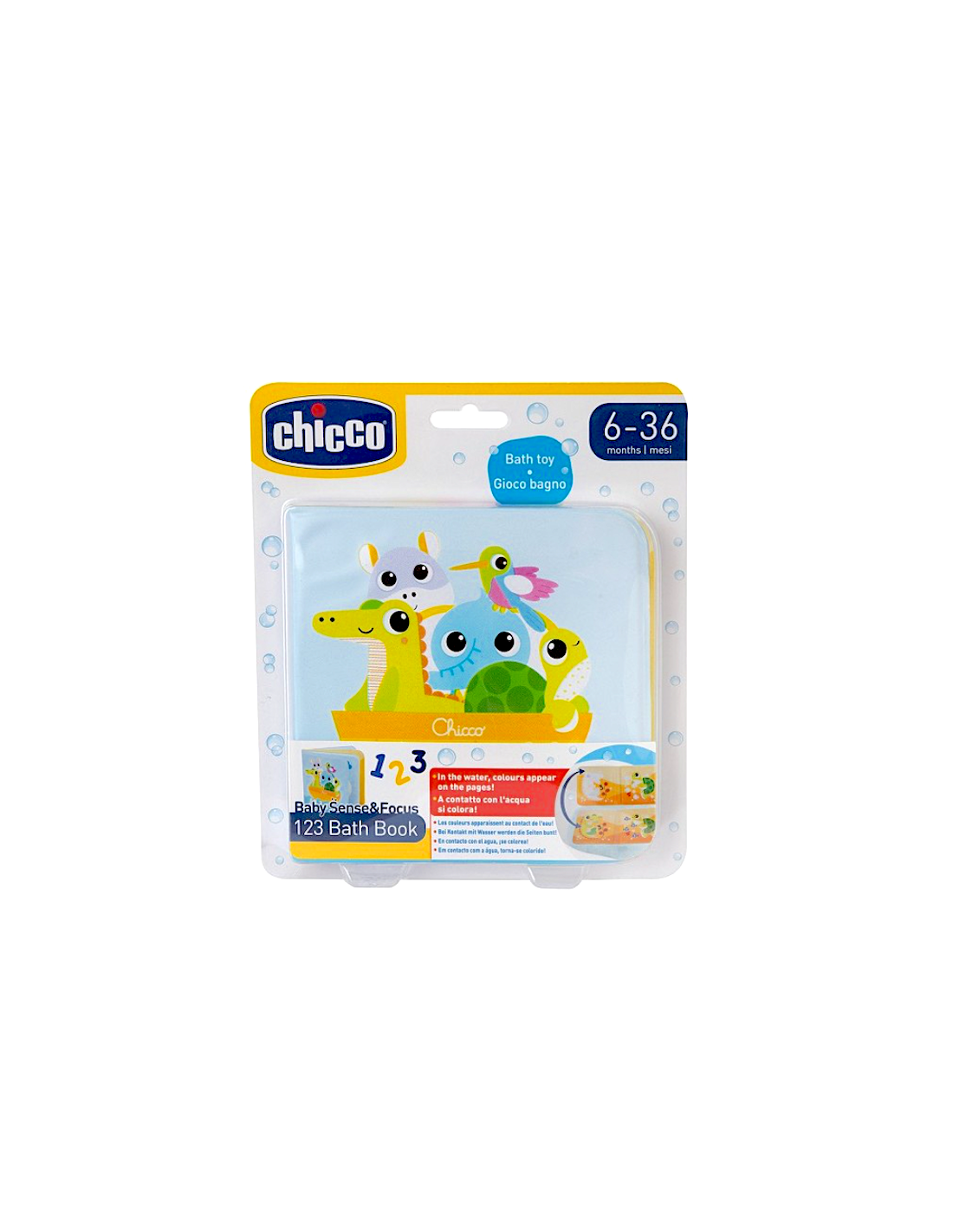 123 Libro Bagno Chicco – Gioco Educativo per il Bagnetto (6-36 mesi)