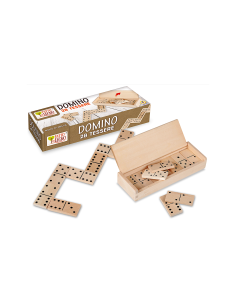 DOMINO IN LEGNO 28 TESSERE- FATTO DI LEGNO -