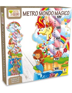 METRO FANTASY 80 CM PIEGHEVOLE- FATTO DI LEGNO -DECORAZIONE CON ANIMALI 2