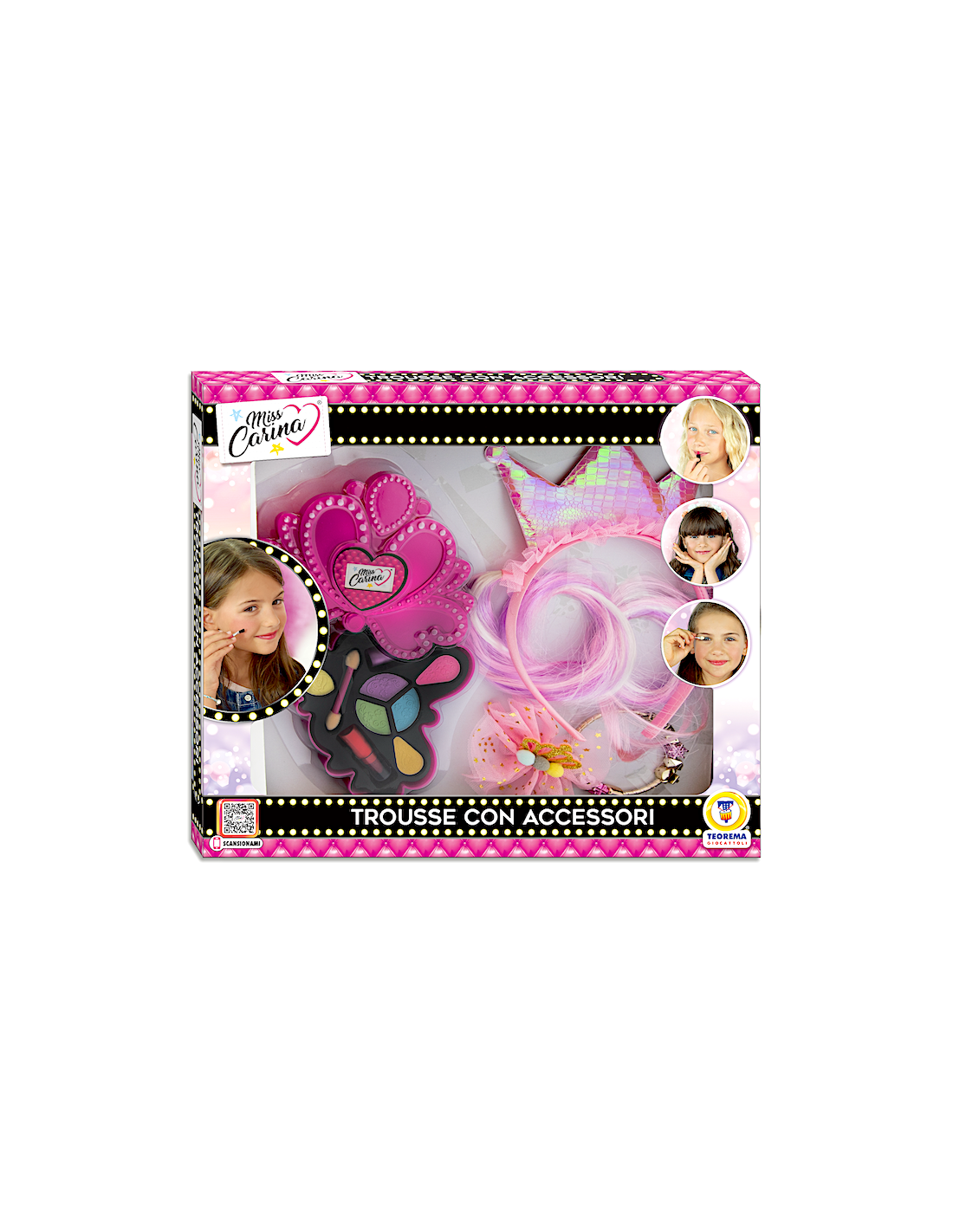 MISS CARINA - SET TRUCCHI BIMBA COFANETTO PRINCIPESSA CON ACCESSORI