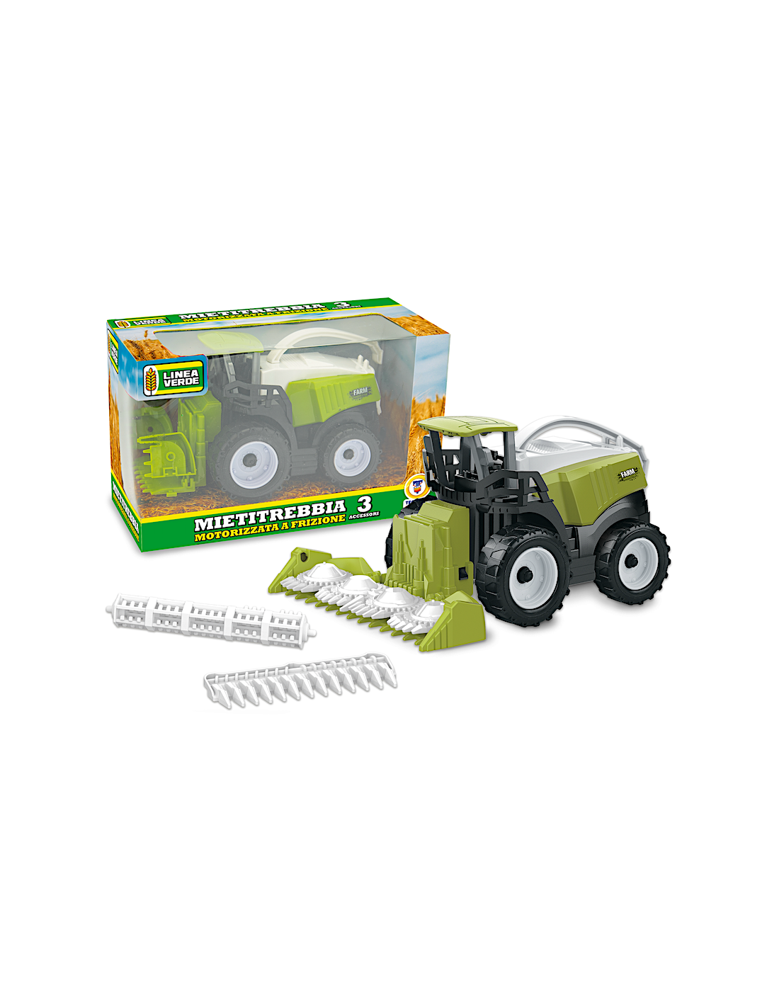 LINEA VERDE - MIETITREBBIA GIOCATTOLO 3 IN 1 A FRIZIONE