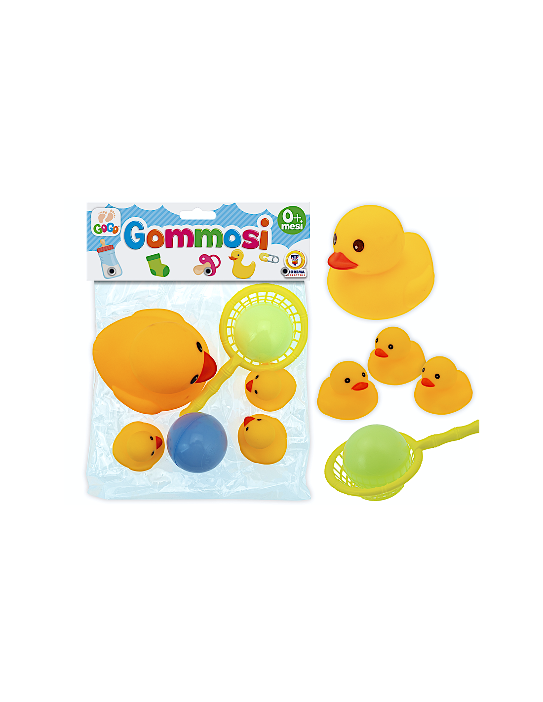 GOGO - GOMMOSI PAPERELLE CON RETINO GIOCO PER NEONATO