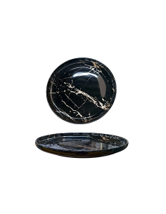 MARBLE NERO PIATTO PIANO 27CM