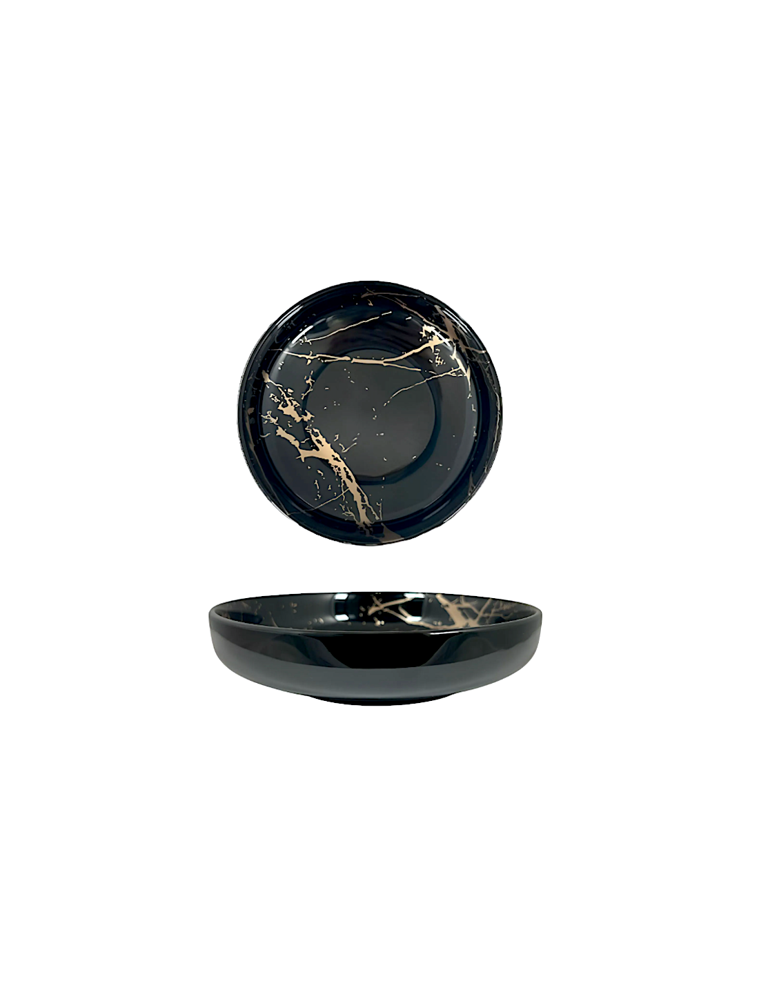 MARBLE NERO PIATTO FONDO 20CM