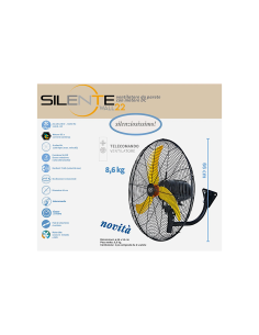 VENTILATORE A PARETE SILENTE WALL 26 DIAM.66CM