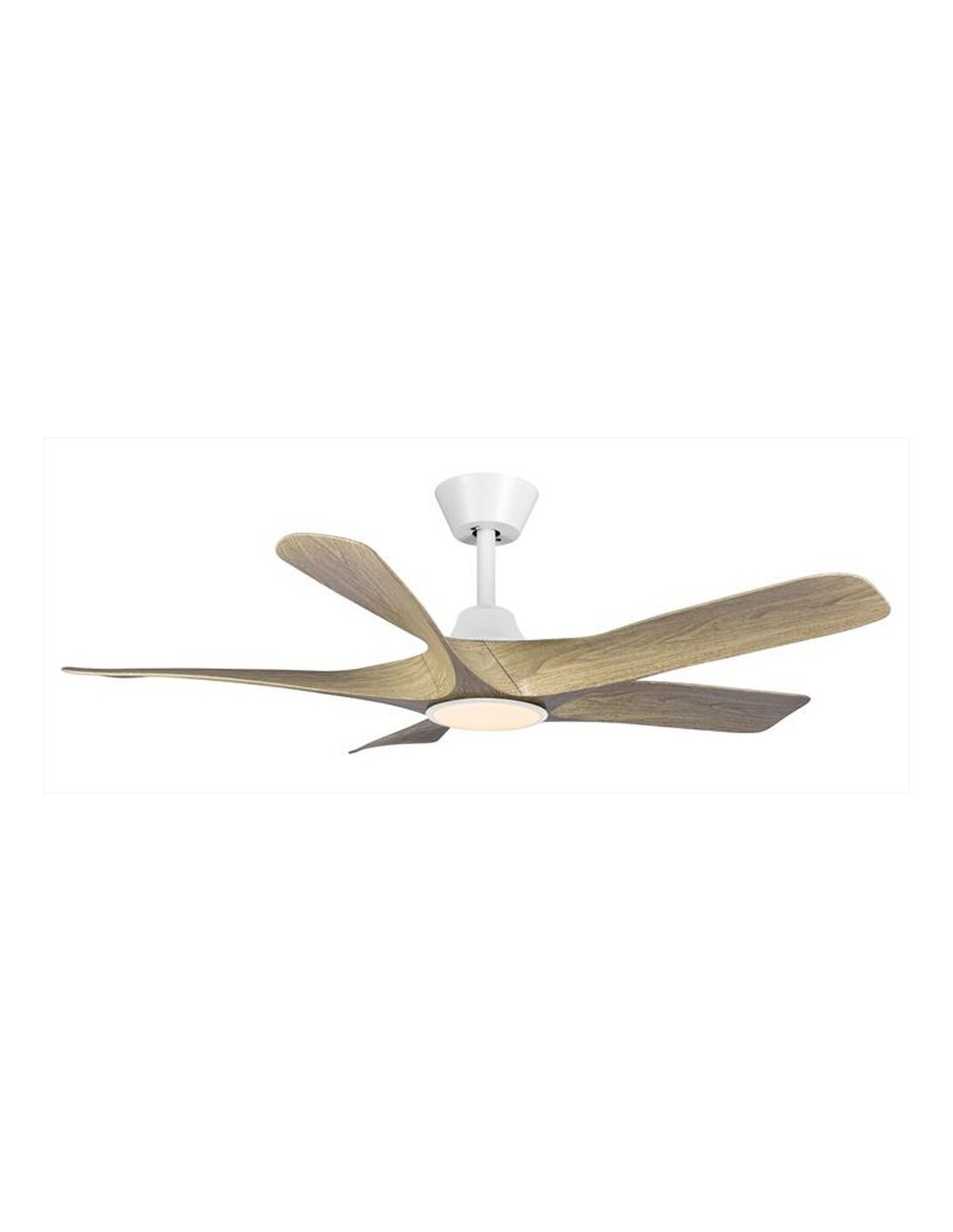 DCG ELTRONIC Ventilatore da soffitto, 5 pale legno, 72W, con lampada, timer, telecomando
