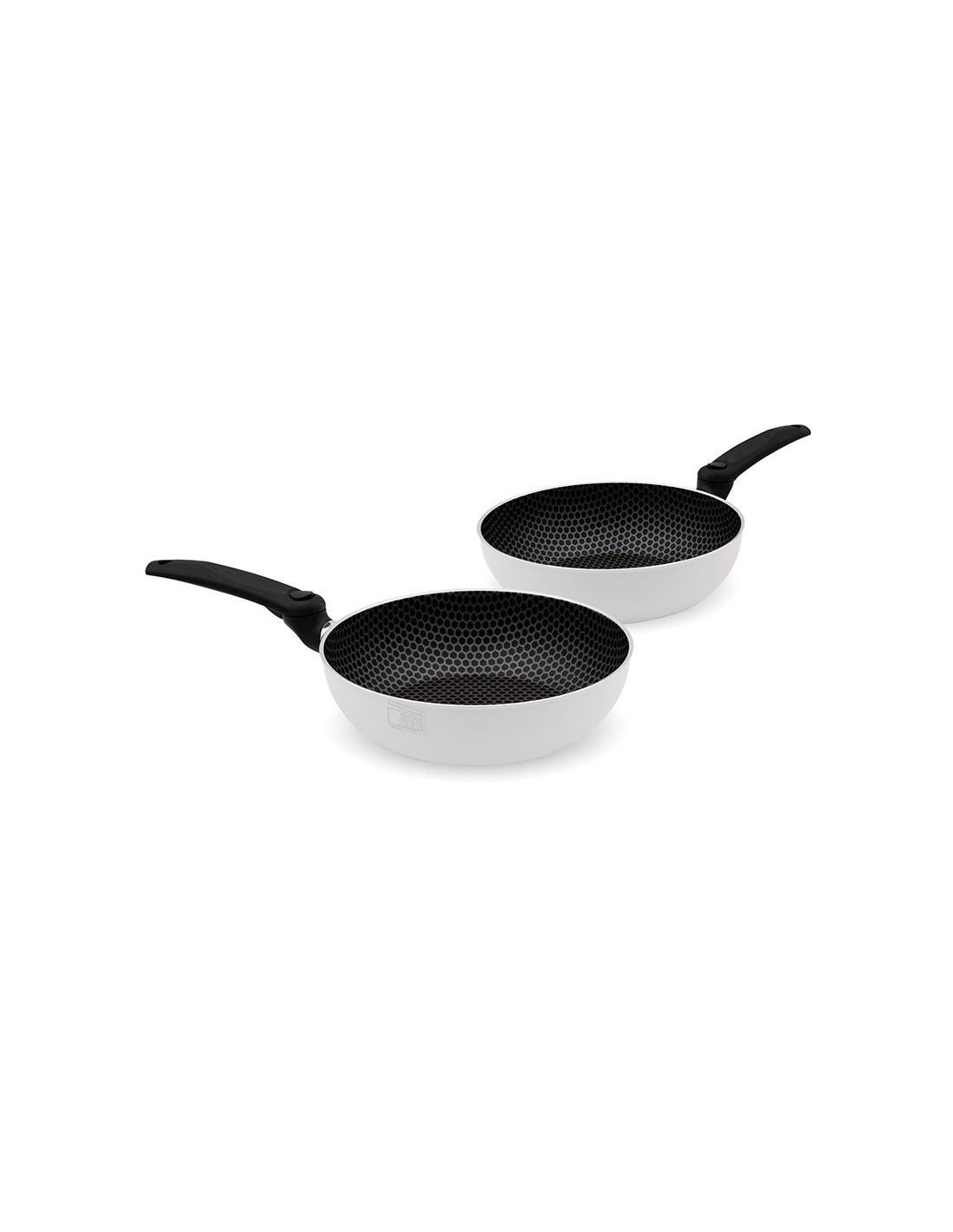 Bis padelle per induzione 24 e 28 cm con manico pieghevole AM Bee