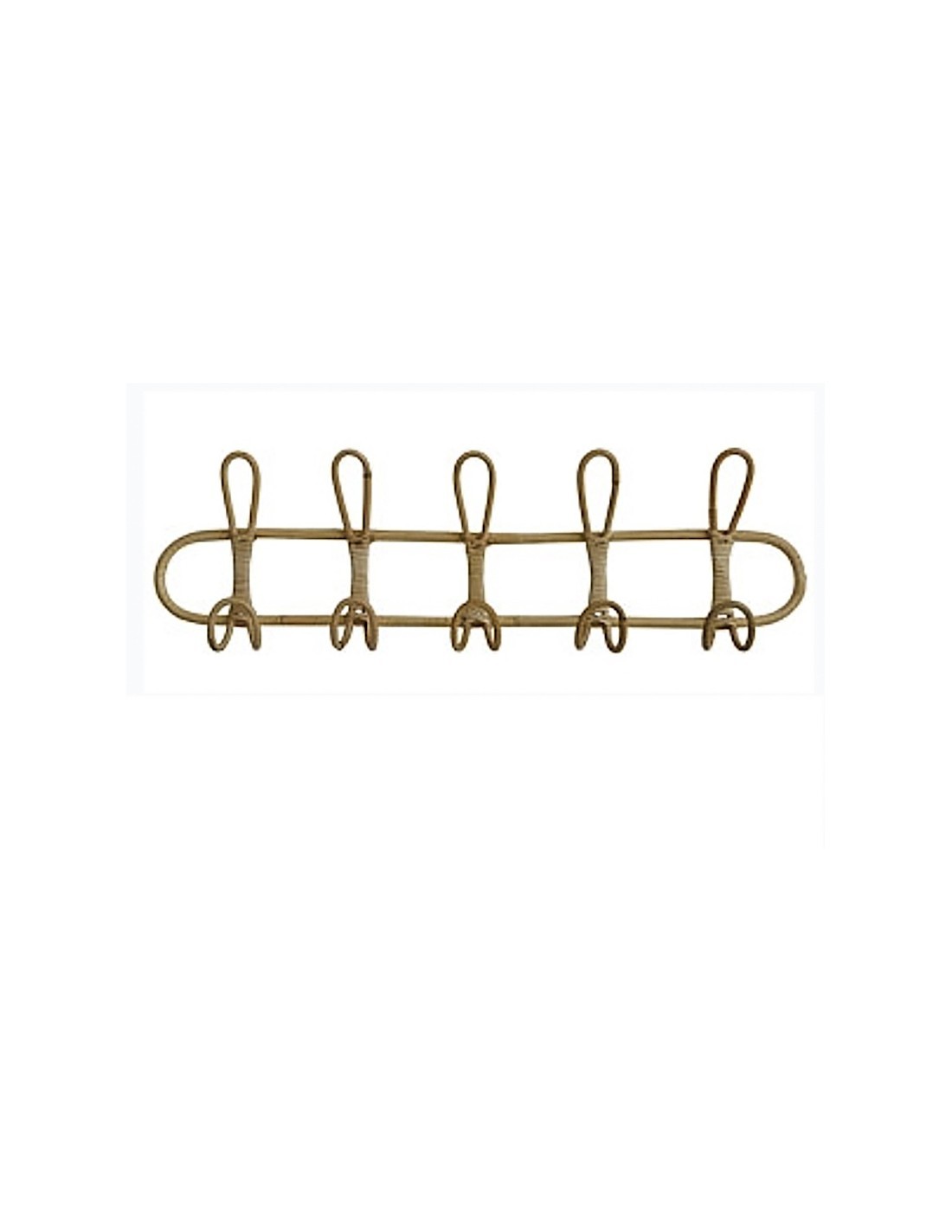 APPENDIABITI PARETE PP220388 5P RATTAN 65X5X20CM