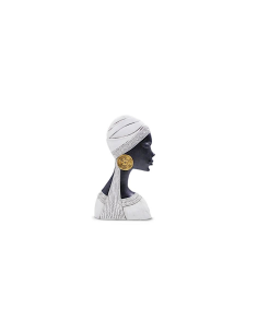 FIGURA BUSTO AFRICANA 25X18CM RESINA