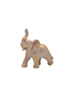 FIGURA ELEFANTE 15X16CM RESINA DORATO