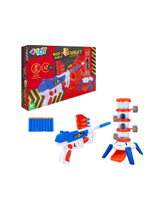 PISTOLA CON BERSAGLIO E PROIETTILI DI GOMMA SOFFICI  GIOCO BAMBINI, GLOBO WTOY 41653
