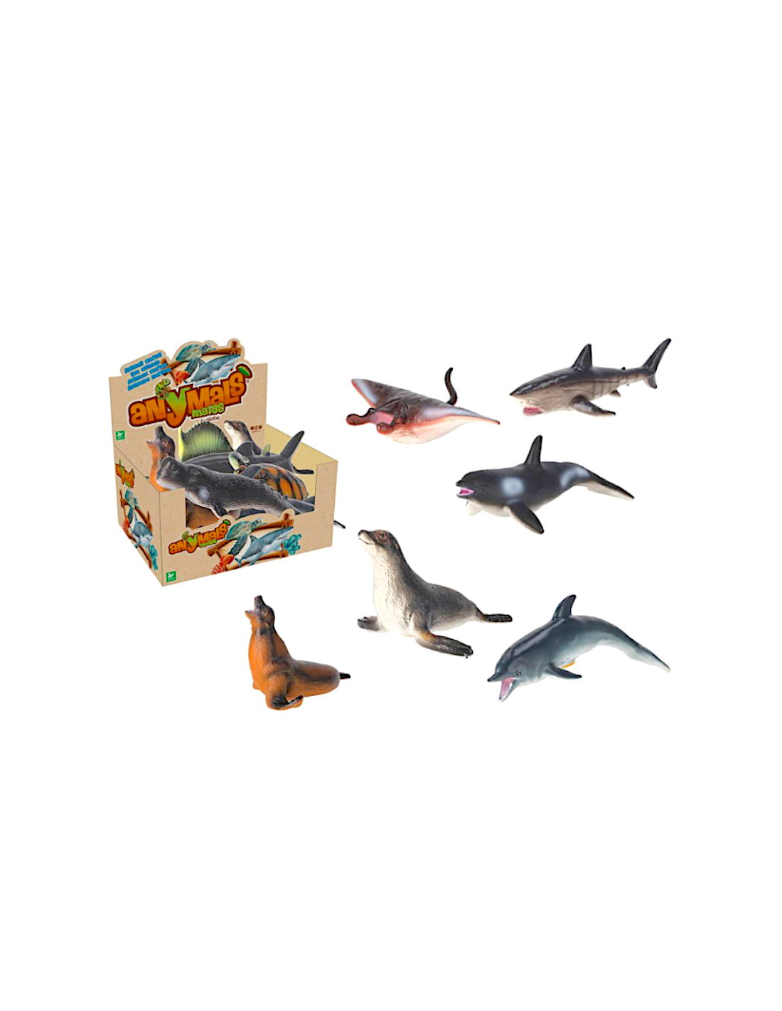 ANIMALS MATES 42639 ANIMALI MARINI SOFFICI 30X11 CM. ASSORTITO