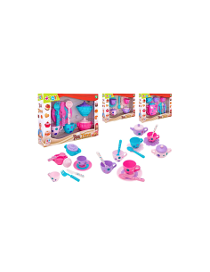 SERVIZIO DA THE GIOCATTOLO IN PLASTICA COLORATA 42553 ASSORTITO
