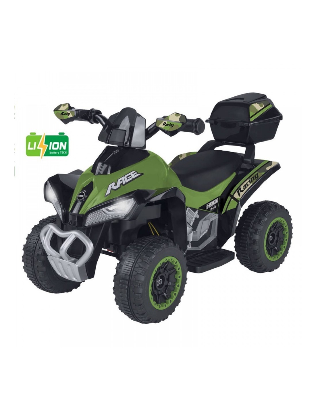 QUAD ELETTRICO, VERDE, 12V, BATTERIA LI-ION, MOTORE 15W, BLUETOOTH, GLOBO 42900, BAMBINI 3+
