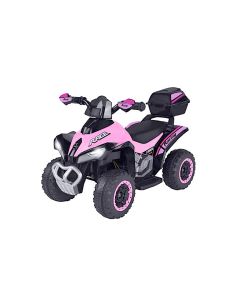QUAD ELETTRICO, ROSA, 12V, BATTERIA LI-ION, MOTORE 15W, BLUETOOTH, GLOBO 42899, BAMBINI 3+