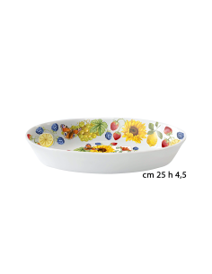 CAMPAGNA TOSCANA CIOTOLA OVALE 25CM H4,5CM