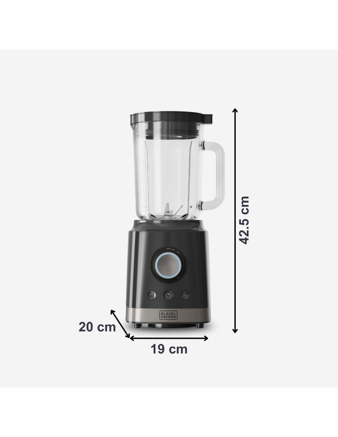 Black+Decker BXJB2000E frullatore 2000W caraffa vetro 1.8L lame inox turbo