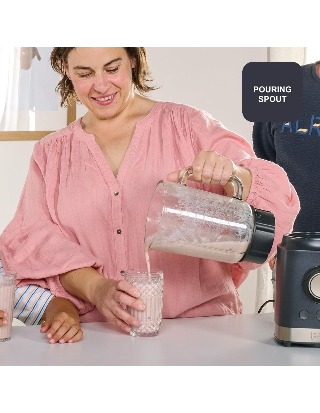Black+Decker BXJB2000E frullatore 2000W caraffa vetro 1.8L lame inox turbo