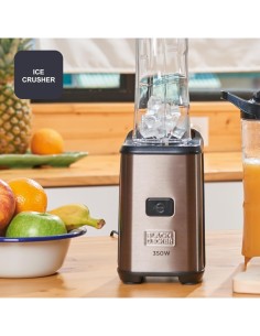 Black+Decker BXJBA350E frullatore portatile 350W 2 contenitori 600ml lame inox