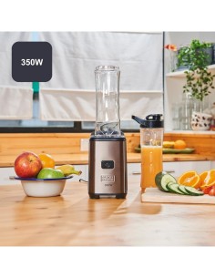 Black+Decker BXJBA350E frullatore portatile 350W 2 contenitori 600ml lame inox