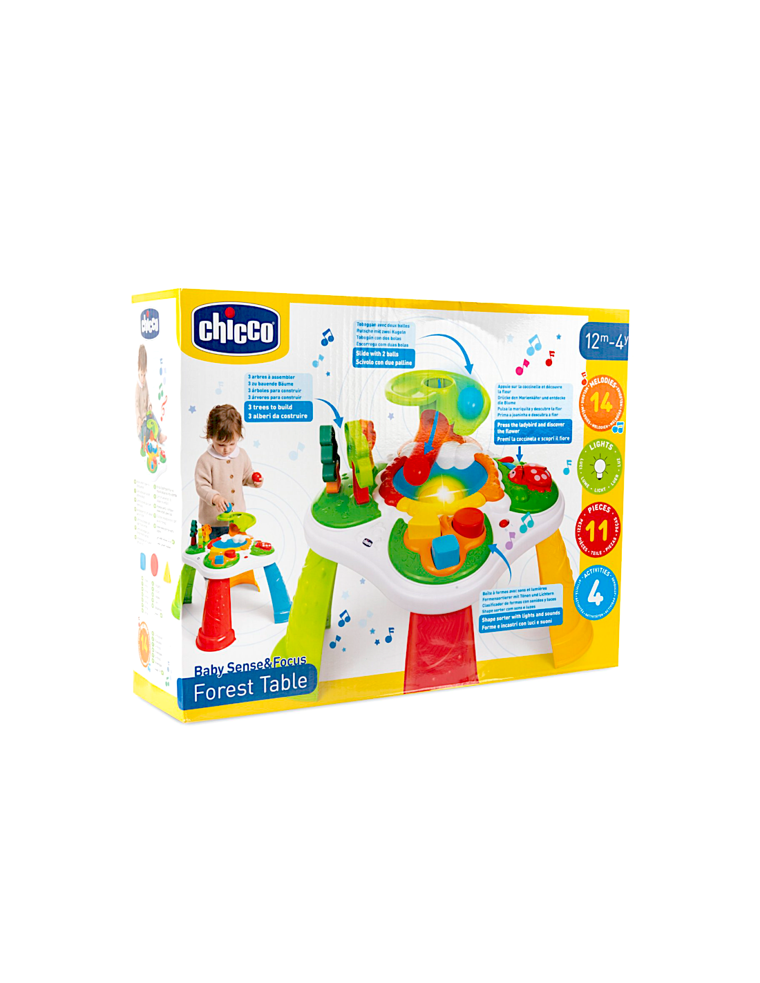 Chicco Tavolo della Foresta – Centro Attività Elettronico 2 in 1 (10-36 Mesi)