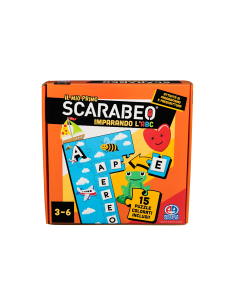 IL MIO PRIMO SCARABEO, PUZZLE EDUCATIVO, IMPARANDO L'ABC, GIOCO PER BAMBINI 3+ ANNI, LETTERE E PAROLE, 15 PEZZI