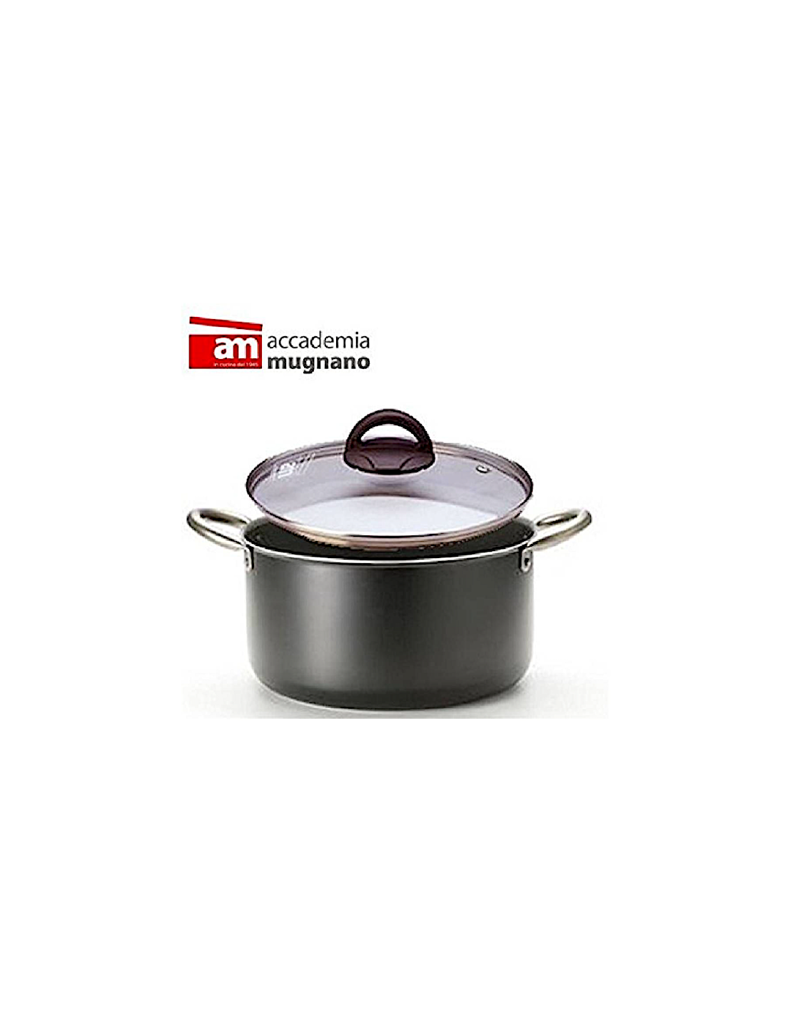 Accademia Mugnano Casseruola Maxima 36 cm con coperchio in vetro