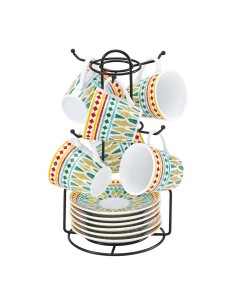 GRACE SET 6TZ CAFFE 25565 CON PIATTO E APPENDINO