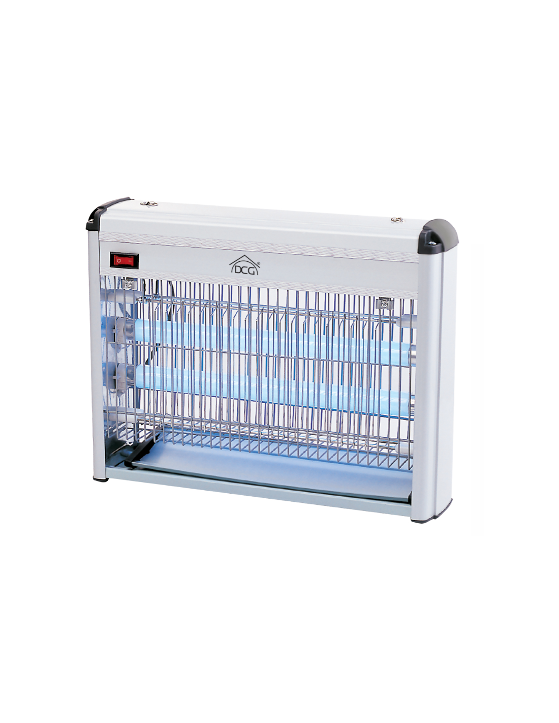Zanzariera Elettrica DCG ZA1610 16W con 2 Tubi UV, Griglia in Metallo e Vaschetta Raccogli Insetti