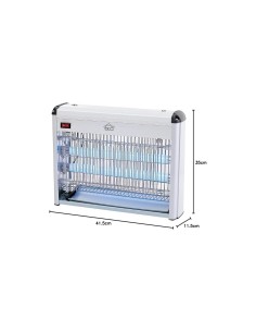Zanzariera Elettrica DCG ZA1610 16W con 2 Tubi UV, Griglia in Metallo e Vaschetta Raccogli Insetti