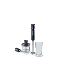 Frullatore a immersione 3in1, 700W, tritatutto 600ml, frusta, acciaio inox, Dark & Sahara Grey