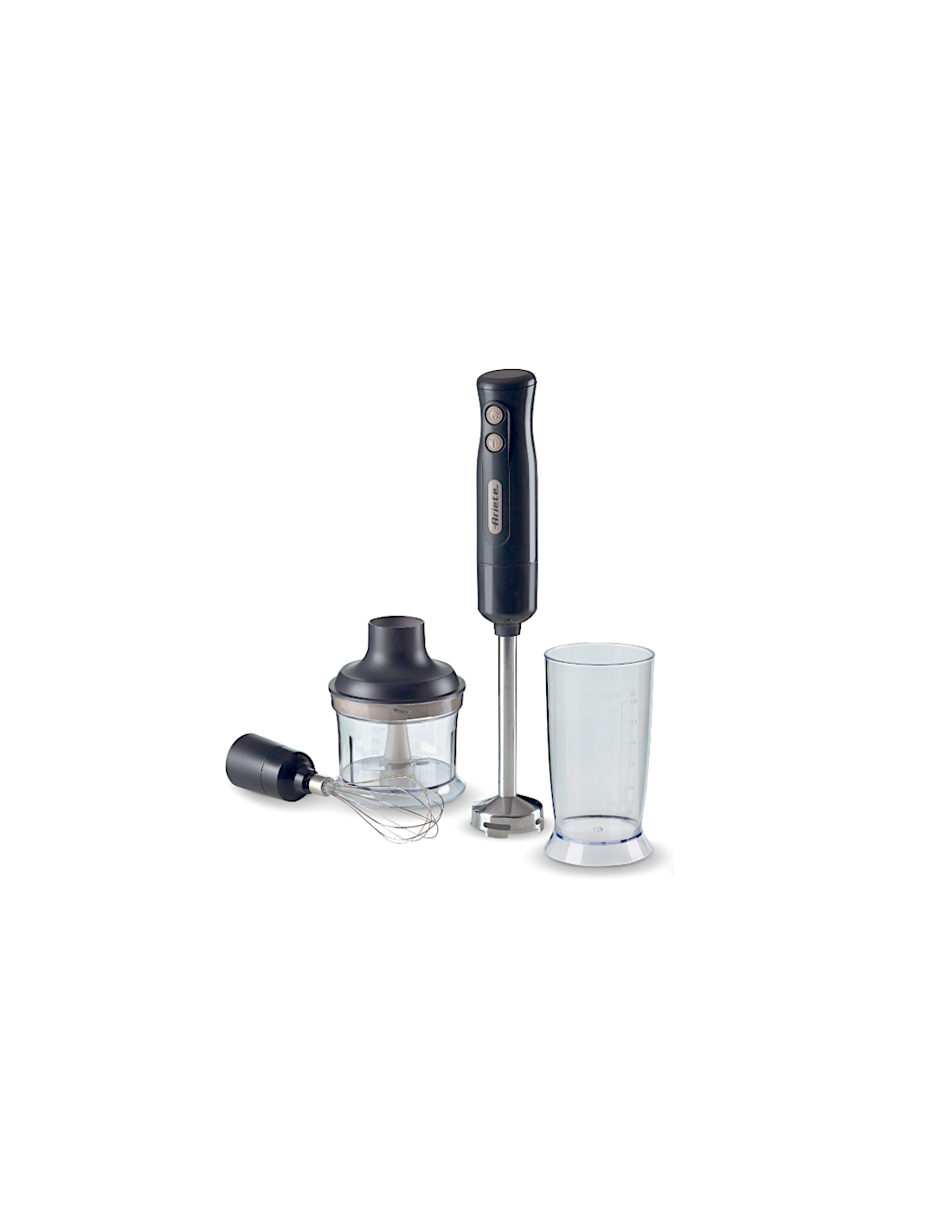 Frullatore a immersione 3in1, 700W, tritatutto 600ml, frusta, acciaio inox, Dark & Sahara Grey