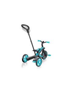 GLOBBER EXPLORER TRIKE 4IN1, TRICICLO E BALANCE BIKE, TUTTO IN UNO, PER BAMBINI DA 10 MESI A 5 ANNI, VERDE ACQUA