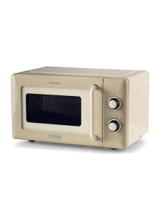 Ariete 3960 Forno a Microonde Vintage, 800W, 20 Litri, 6 Livelli, Timer 30 Min, Beige